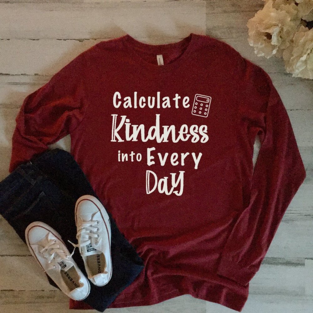 Calculate Kindness into Each Day Math Tee - Picture 4 of 8